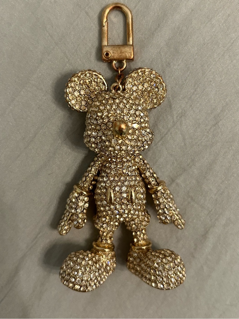 Baublebar Disney Mickey bag charm keychain GOLD stunning